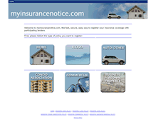 Tablet Screenshot of myinsurancenotice.com